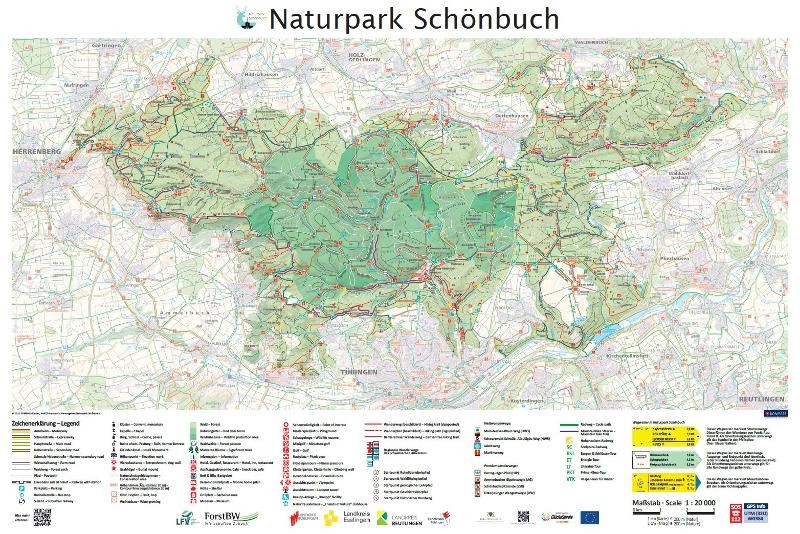 Wanderkarte Naturparkkarte Schönbuch 