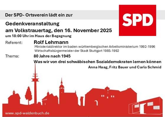 Gedenkveranstaltung am Volkstrauertag