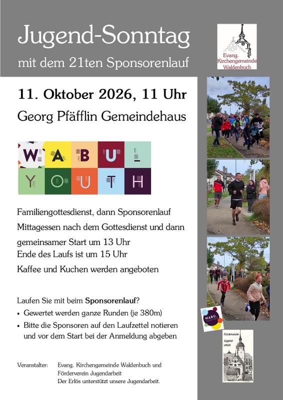 Jugendsonntag mit Sponsorenlauf
