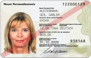 Personalausweis Testausweis Frau Mustermann Personalausweis Testausweis Frau Mustermann
