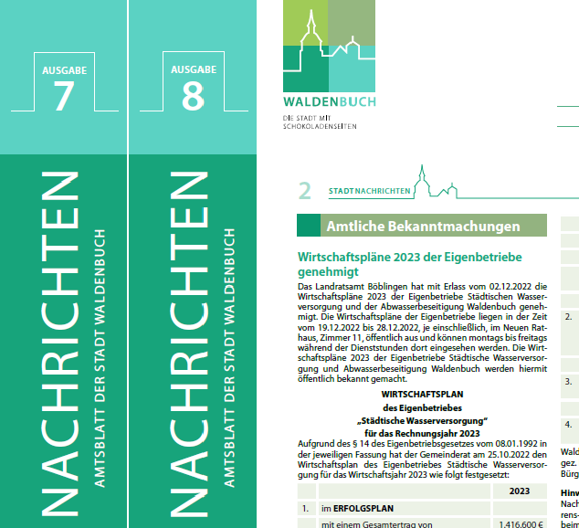 Amtliche Bekanntmachungen Amtliche Bekanntmachungen - ein Bild der Stadtnachrichten