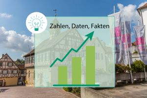 Das Waldenbucher Rathaus mit der Überschrift Zahlen, Daten, Fakten