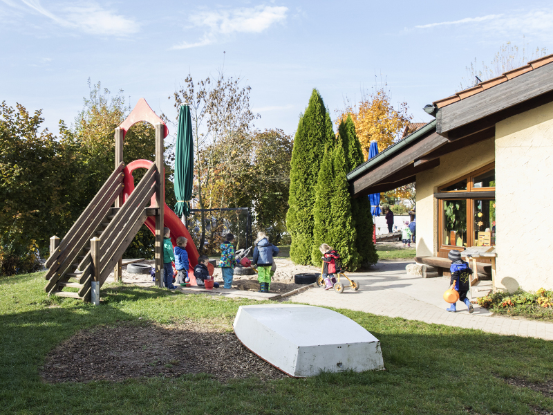 Kindergarten Mühlhalde Spielende Kinder